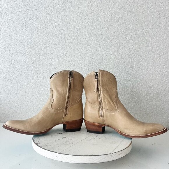 Lane PLAIN JANE Womens Cowboy Bootie 7.5 Butterscotch Western Cowgirl Ankle Boot - Picture 7 of 12